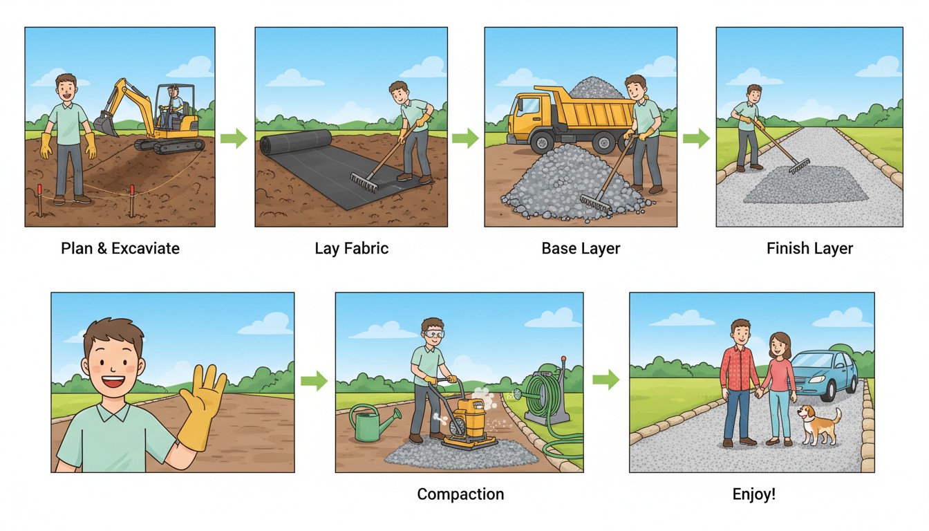 Gravel Driveway Installation: Costs, Materials, and DIY Steps